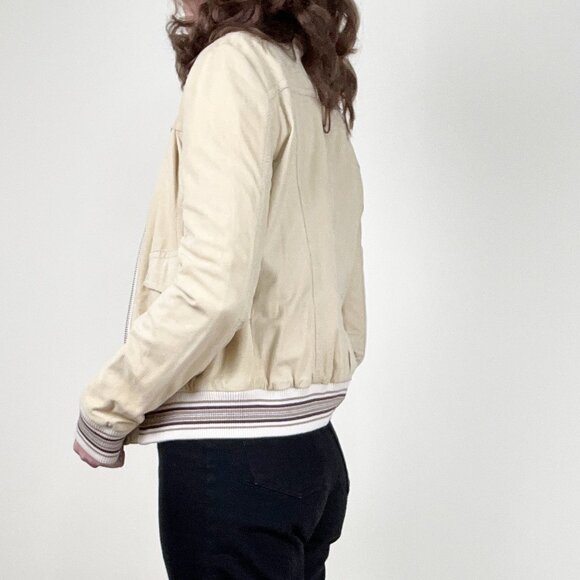 Vintage Dolce & Gabbana 90s Y2K Suede Leather Bomber Jacket 2000s Designer Coat - Picture 3 of 15